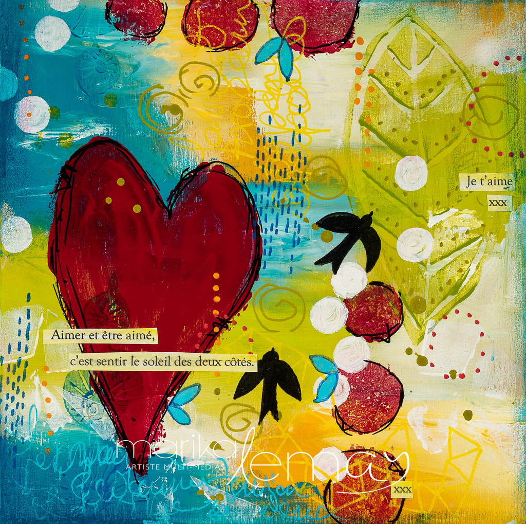 Aimer et être aimé-1-6x6-techniques-mixtes-sur-bois