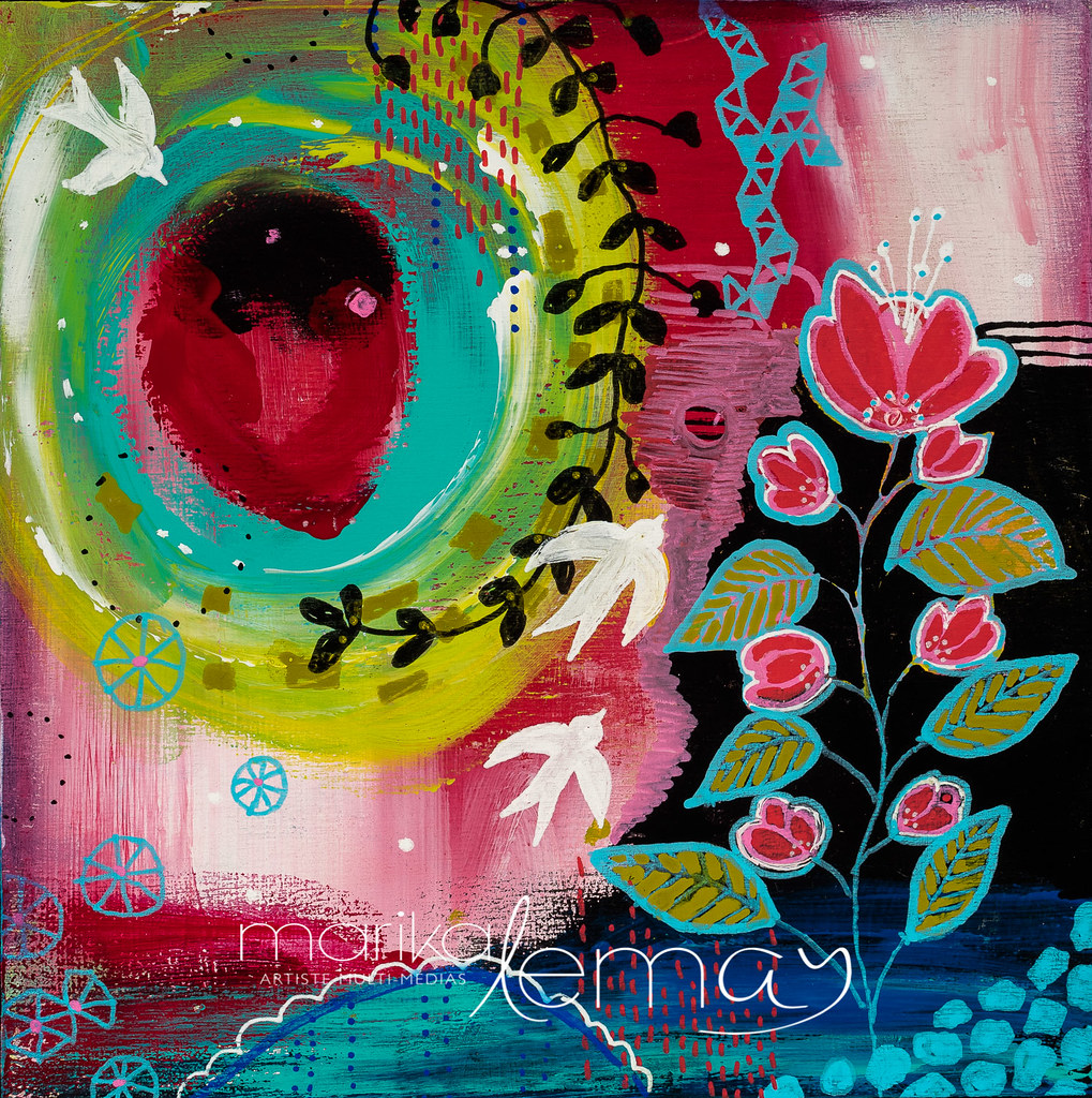 Liberté-printanières-6x6-techniques-mixtes-sur-bois