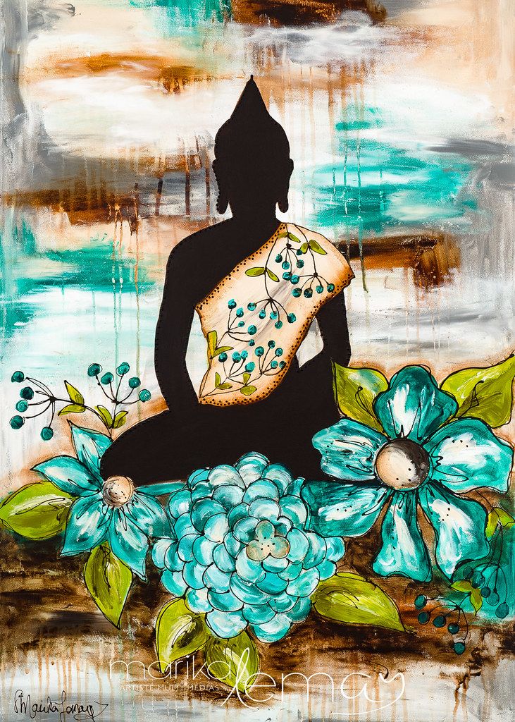 Le bouddha de jade-24x36-techniques-mixtes-sur-canevas